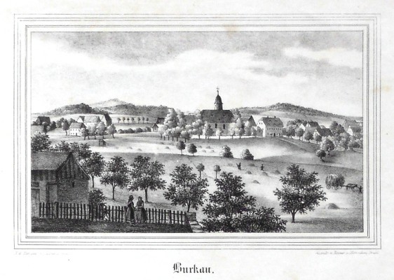 Burkau - Antique map