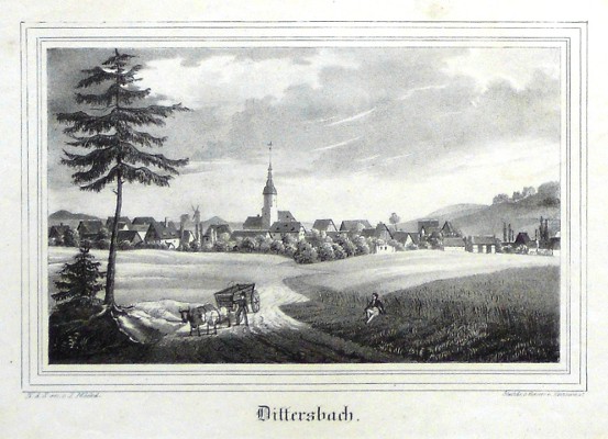 Dittersbach - Antique map