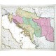 Dalmatia, Sclavonia, Croatia, Bosnia, Servia et Istria distributa in singulares ditiones et dioeceses una cum republica - Stará mapa