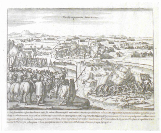 Novesij expugnatio Anno 1587 - Antique map