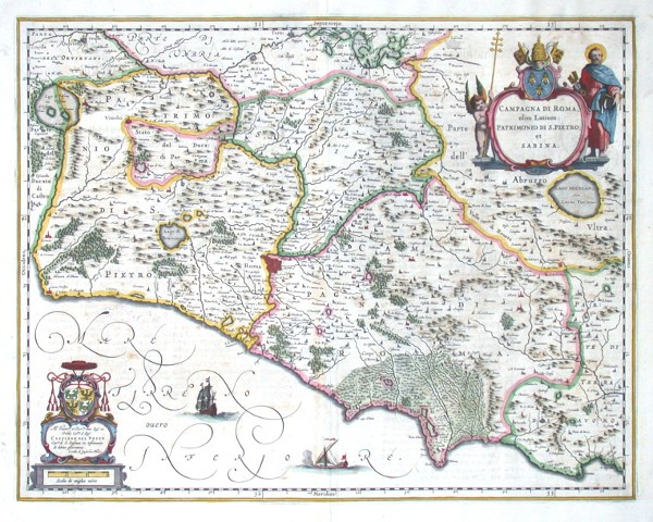 Campagna di Roma, olim Latium: Patrimonio di S. Pietro et Sabina - Alte Landkarte