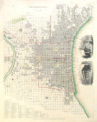 Philadelphia - Staré mapy na prodej