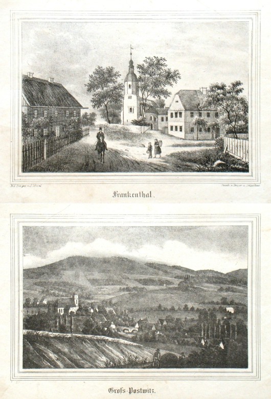 Frankenthal - Antique map
