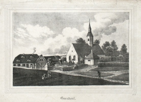 Gersdorf - Alte Landkarte