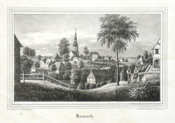 Kemnitz - Antique map