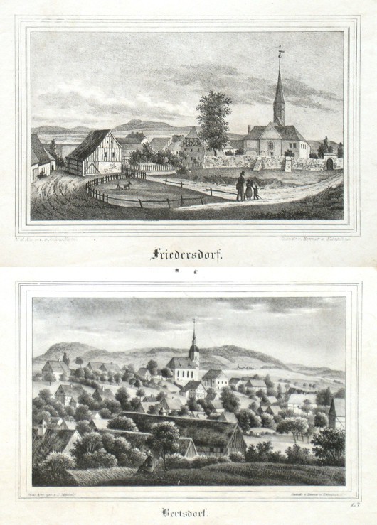 Friedersdorf - Alte Landkarte