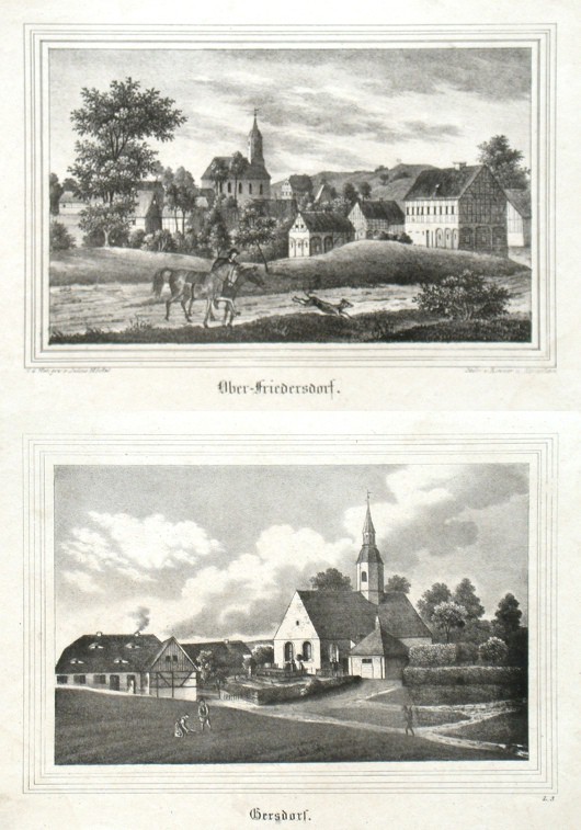 Ober-Friedersdorf - Alte Landkarte