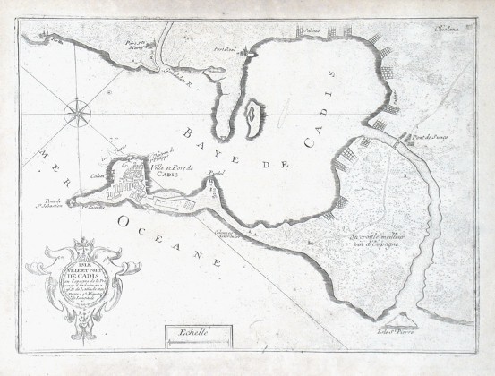 Isle, Ville et Port de Cadis - Stará mapa