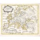 Les Mers, Rivieres, et Montagnes de l'Europe - Antique map