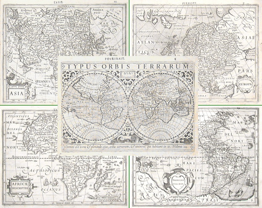 Typus Orbis Terrarum + Africae descriptio + - Antique map