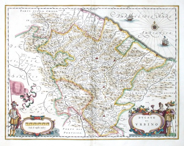 Ducato di Urbino - Stará mapa