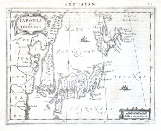 Iaponia et Terra Eso - Stará mapa