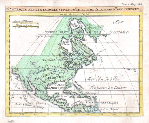 L'Amerique Septentrionale - Stará mapa