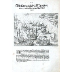 Abbildung wie der König von Göer zu den Holländern auff die Schiff kommet