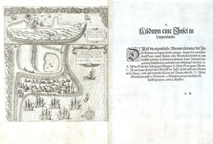 Kilduyn eine Insel in Lappenlandt - Antique map