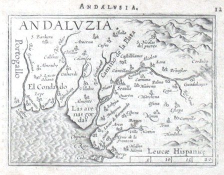 Andalusie - Andaluzia - Stará mapa