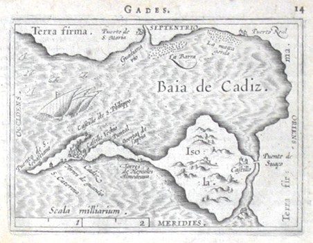 Cádiz - Baia de Cadiz - Antique map