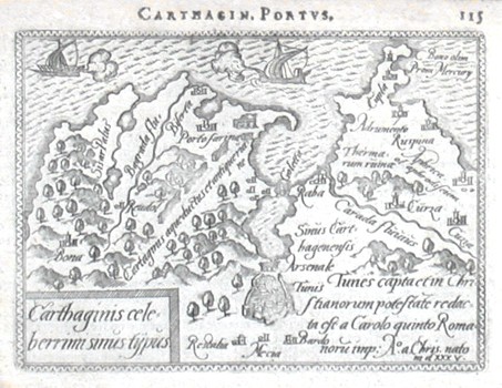 Carthage - Carthaginis celeberrimi sinus typus - Antique map