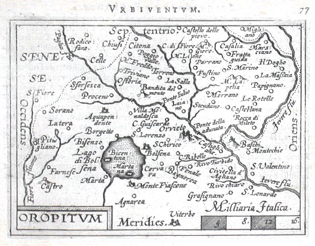 Terni - Orvieto - Oropitum - Antique map