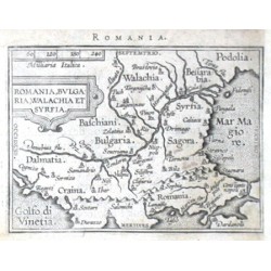 Balkan - Romania, Bulgaria, Walachia et Syrfia, Kupferstich Karte, Ortelius, 1598