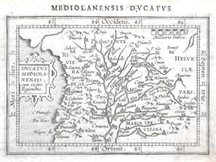Milan (province) - Ducatus Mediolanensis - Antique map