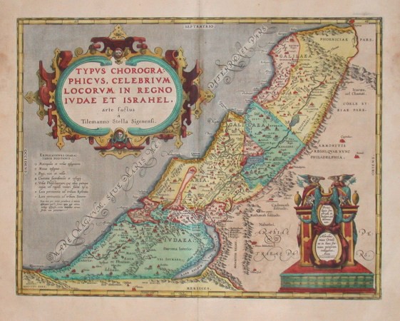 Typus chorographicus, celebrium locorum in regno Iudae et Israhel - Old maps for sale