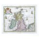 Angliae, Scotiae et Hiberniae Regna - Antique map