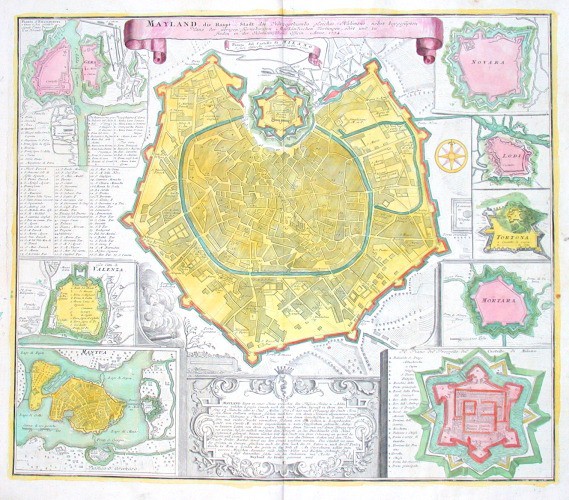 Mayland, die Hupt-Stadt des Herzogthumbs gleiches Nahmens - Old maps for sale