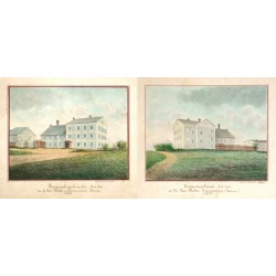 Bergamtsgebäude West Seite  Ost Seite
