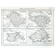 Anglesey. Wight ol: Vectis. Garnesay. Iarsay - Antique map