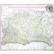 Il Lazio, con  Strade Antiche e Moderne - Antique map
