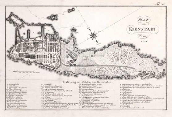 Plan von Kronstadt - Old maps for sale