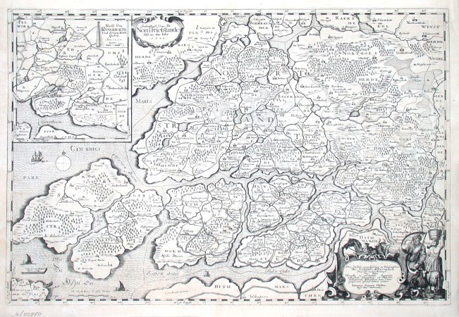 Sondertheil vom alt Nord Frießlande biß an das Jahr 1240 - Alte Landkarte
