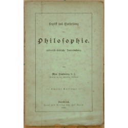 Begriff und Eintheilung der Philosophie