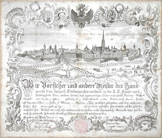 (Gesamtansich von Wien) - Staré mapy na prodej