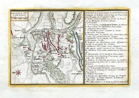 Bataille de Lowozitz - Staré mapy na prodej