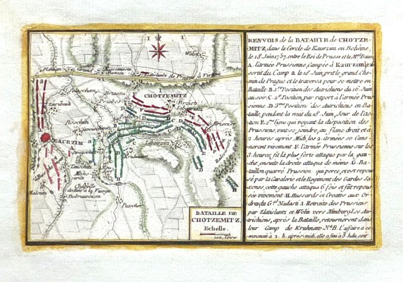 Bataille de Chotzemitz - Staré mapy na prodej