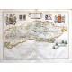 Suthsexia, vernacule Sussex - Antique map