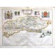 Suthsexia, vernacule Sussex - Stará mapa
