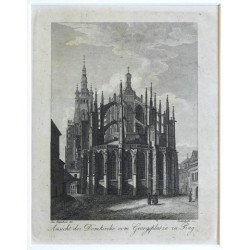 Ansicht der Domkirche vom Georgiplatze zu Prag