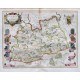 Surria vernacule Surrey - Antique map