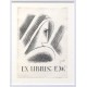 Ex libris: E.W.- Josef Čapek, litografie, 1917 - Old and modern graphics for sale