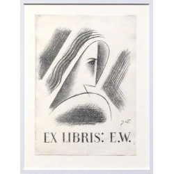 Ex libris: E.W.- Josef Čapek, litografie, 1917