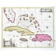Insularum Hispaniolae et Cubae delineatio - Stará mapa