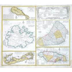 Dominia Anglorum in praecipuis Insulis Americae  - Die Englische Colonie-Laender Auf den Isuln von America