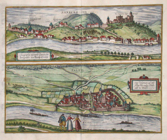 Sarburg - Paltz - Antique map