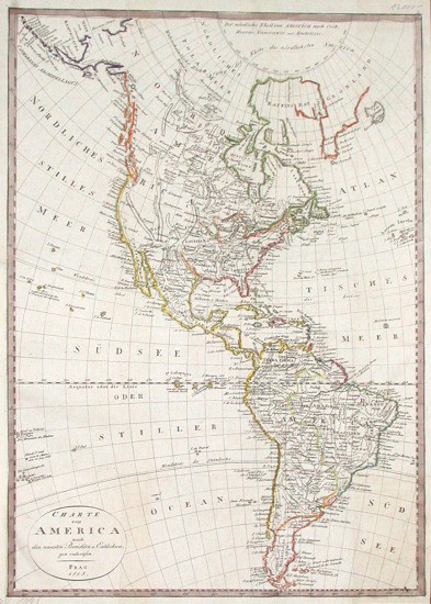 Charte von America nach den neuesten Berichten u. Entdeckungen entworfen - Staré mapy na prodej