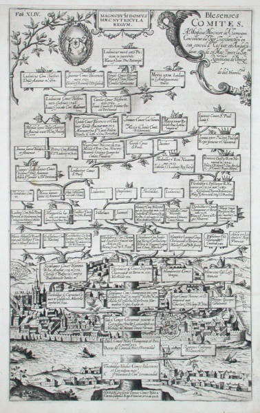 Blesens Comites - Antique map