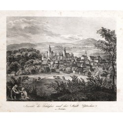 Ansicht des Schlosses und der Stadt Gitschin in Böhmen