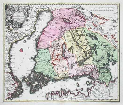Magni ducatus Finlandiae - Stará mapa